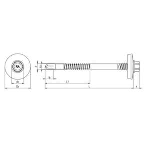 RP-7K-P Sandwich-Bohrschraube 5,5xL | für Koppelpfetten geeignet