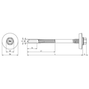 RP-K12-P Sandwich-Bohrschraube | Befestigung von Sandwichprofil auf dickwandigen Stahl-UK