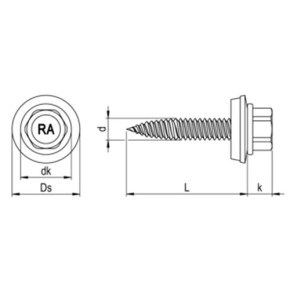 RP-T2  4,5x25 Dünnblechschraube | A2/Bimetall
