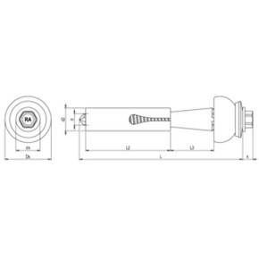 DSH-2-Z Abstandsset auf Stahl-UK | Komplettpaket für Lichtplattenbefestigung
