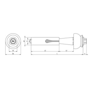 DSH-2-Z Abstandsset auf Stahl-UK | Komplettpaket für Lichtplattenbefestigung