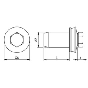 FixFlex, Sechskantkopf, 9,5 x 16 VG Edelstahl A2