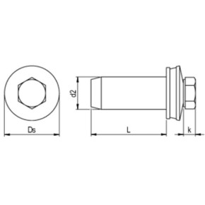 FixFlex, Sechskantkopf, 9,5 x 22 VG Edelstahl A2