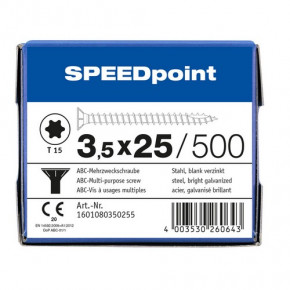 ABC-Mehrzweckschraube SPEEDpoint -SK- T-15 VG vz 3,5x25/20