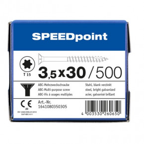 ABC-Mehrzweckschraube SPEEDpoint -SK- T-15 TG vz 3,5x30/18