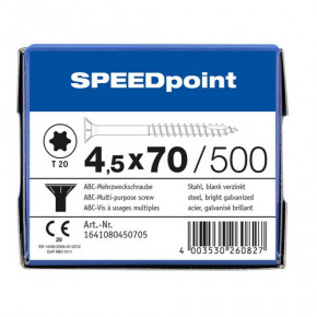 ABC-Mehrzweckschraube SPEEDpoint -SK- T-20 TG vz 4,5x70/42