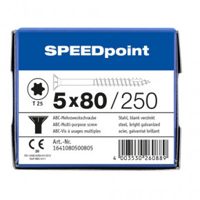 ABC-Mehrzweckschraube SPEEDpoint -SK- T-25 TG vz 5x80/50