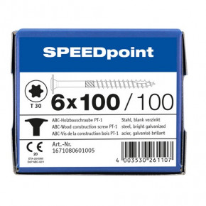 ABC-Mehrzweckschraube SPEEDpoint -TK- T-30 TG vz 6x100/52