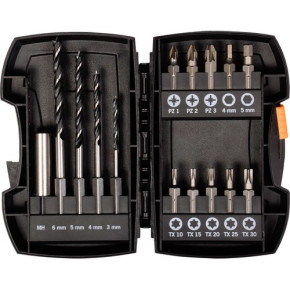 Bohrer-Bit-Box 15-tlg. Holzbohrer mit E 6.3