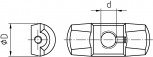 Simplex-Mutter Holzverbinder M12 galvanisch verzinkt