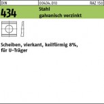 DIN 434 Keilscheibe 8% für U-Träger - verzinkt