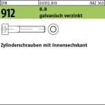 DIN 912 Zylinderschraube m. Innensechskant Güte 8.8 M3 bis M12 - verzinkt