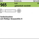 DIN 965 Senkschraube 4.8 mit Kreuzschlitz H - galvanisch verzinkt