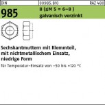 DIN 985 Sicherungsmutter m. KSt-Klemmteil KL 6/8 - verzinkt