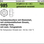 DIN 985 Sicherungsmutter m. KSt-Klemmteil KL8 m. metr. Feingewinde - verzinkt