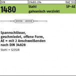 DIN 1480  Spannschloss geschmiedet SP-AE - Stahl galv. verzinkt - mit 2 Anschweissenden 