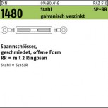 DIN 1480  Spannschloss geschmiedet SP-RR - Stahl galv. verzinkt - mit 2 Ringösen 