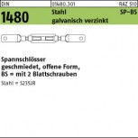DIN 1480 Spannschloss geschmiedet SP-BS - Stahl galv. verzinkt - mit 2 Blattschrauben 
