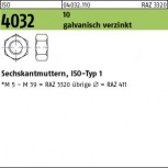 ISO 4032 Sechskantmutter Klasse 10 - galvanisch verzinkt