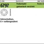 DIN 6797 Federscheibe A außen gezahnt - galvanisch verzinkt