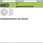 DIN 6923 Sechskantmutter m. Flansch - verzinkt