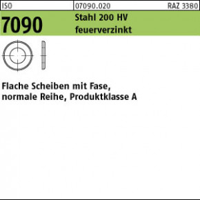 ISO 7090 Unterlegscheibe 200 HV  -  feuerverzinkt