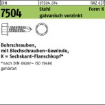 DIN 7504 Bohrschraube K 3,5 x 9,5 galv. verz., Sechskant