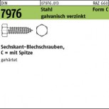 DIN 7976 Sechskant-Blechschraube - verzinkt passiviert