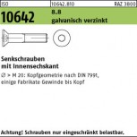 ISO 10642 Senkschraube mit Innensechskant | verzinkt (DIN 7991)