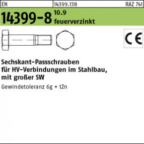 HV Paßschrauben EN 14399 -8 10.9 tZn - Fabrikat PEINER