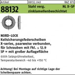 NORD-Lock Keilsicherungsfederscheiben X-series NL X-SP mit großer Auflagefläche - Stahl zinklamellenbeschichtet