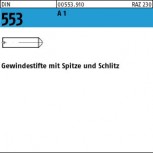 DIN 553 Gewindestift mit Schlitz und Spitze - Edelstahl A2