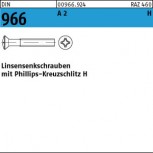 DIN 966 Linsen-Senkkopfschraube mit Kreuzschlitz H - Edelstahl A2