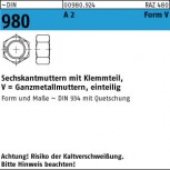 DIN 980 Ganzmetallmutter mit Klemmteil - Edelstahl A2