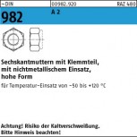 DIN 982 Sicherungsmutter m. KSt-Klemmteil hohe Form - Edelstahl A2