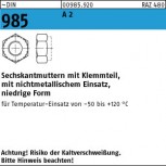 DIN 985 Sicherungsmutter m. KSt-Klemmteil - Edelstahl A2