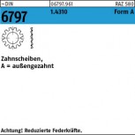 DIN 6797 Federscheibe A außen gezahnt - rostfrei 1.4310 