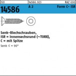 ISO 14586 Senkkopf-Blechschraube Antrieb T - Edelstahl A2