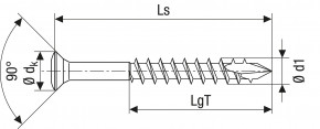 SPAX Linsen-Seko  sehr kl. Kopf  T-15  CUT   A2   4,5x70/42