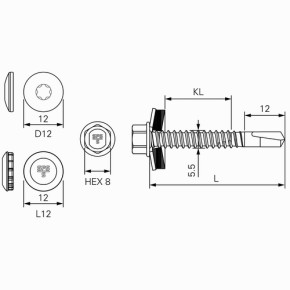 SFS Bohrbefestiger SX5 Ø 5,5 | Bohrleistung 1,5 bis 4 mm | Edelstahl A4