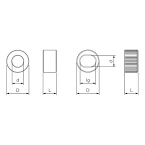 SFS Fixpunkthülse Aluminium FP-A 8,0x7,5-5,1