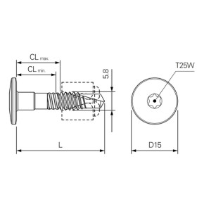 SFS SDA4 Bohrbefestiger ohne Zentrierhülse | Ø 5,8 mm | Edelstahl A4