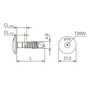SFS SLA3 Bohrbefestiger Alu auf Alu | Ø 4,8 mm | Edelstahl A2/A4 blank