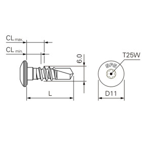 SFS SLA5/5-7-D11-S-6x20 lackiert A2