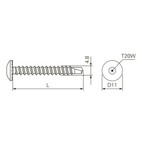 SFS SW3-S-D11/R-4,8x38 rostfrei A2