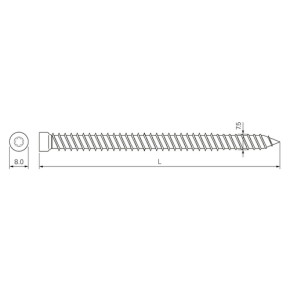 SFS Rahmenbefestiger Zylinderkopf FB-ZK-T-30-7,5x152