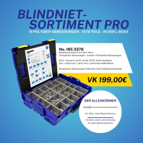 GESIPA Blindnietsortiment Pro in der L-Boxx 1578-teilig