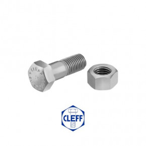 CLEFF ISO 4014 8.8U CE Mu M 10 x 45 tZn SB nach EN 15048 tZn