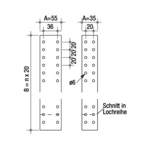 Flexibler Geschossverbinder Breite 35 mm