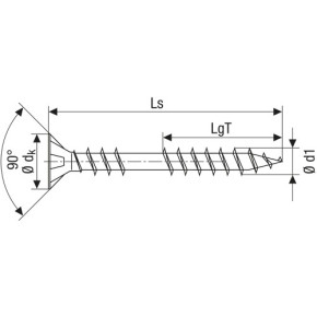 SPAX Senkopf Korpusschraube  T-20 WIROX 4,0x33 Fixiergewinde